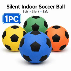 Noiseless Foam Sponge Football Game Ball, Safe for Home Use, High Bounce PU Material, Indoor Silent Training Ball, Perfect for Kids Play, Soccer Ball, Football Balls
