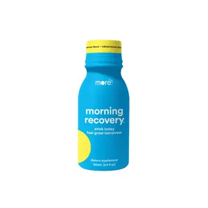 Morning Recovery by More Labs Pre-Alcohol Drink - Feel Better After Drinking, Wake Up Refreshed, Science-Backed with Highly Soluble DHM, Electrolytes, Milk Thistle, B-Vitamins - Assorted Flavors Lemon Natural Ginseng Beverage Tea