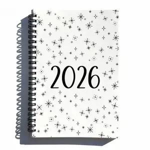 2026 Year Planner Set, Pre-Formatted Bullet Journal Pages, Annual & Monthly Spreads, Habit Tracker, Mood Log, Date Planning, Portable Notebook, Spiral Bound Planner
