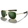 【SummerVibes】SUNGAIT Men's Military Polarized Aviator Sunglasses UV400 Protection Unisex HD Lens Bayonet Temples for Outdoor Activities Mirrored Shades Anti Uv