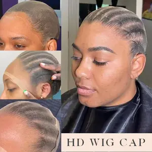 [Wequeen] 1 Pack 2 Pcs HD Wig Cap For Lace Wig Transparent Elastic Wig Cap Perfect For Professional Use Haircare Heatless