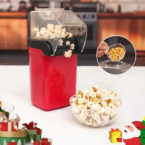 Popcorn Maker, Hot Air Popcorn Popper Maker, Air Popcorn Popper, Oil-Free Popcorn Machine with Measuring Cup & Recipe Guide, Fast Retro Popcorn Maker, Healthy Snack Maker for Home Movie Nights, Holiday Gifts, Family Entertainment