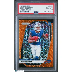 2024 Panini Prizm Keon Coleman #362 Lazer PSA 10