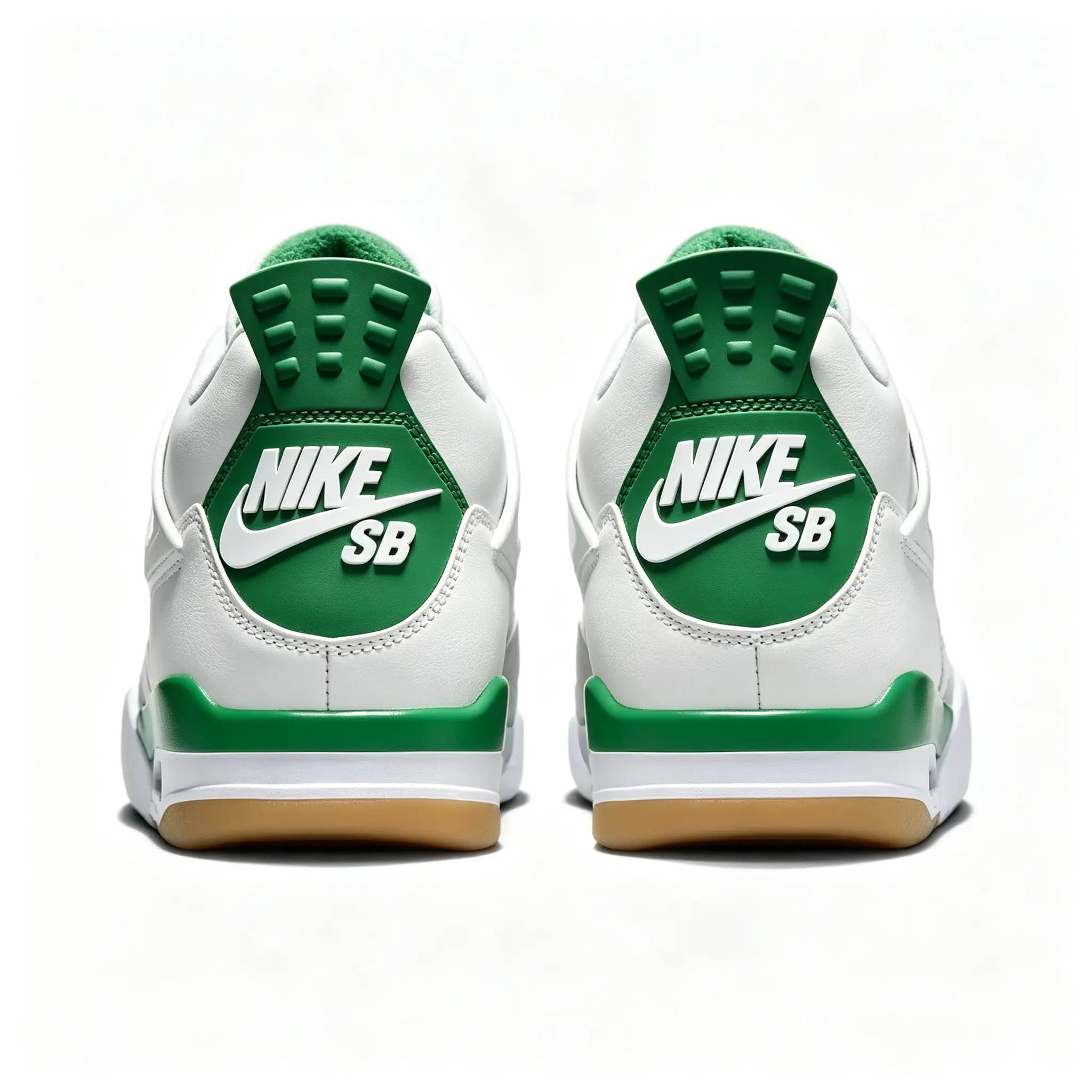 Brand New Sealed with Original Shoe Box Unisex Smooth Leather Multi-Color White Pine Green Gum Sole Retro Basketball Sneakers, Streetwear Casual Footwear, Collectible Sports Shoes for Daily Outdoor & Vintage Matching Outfit