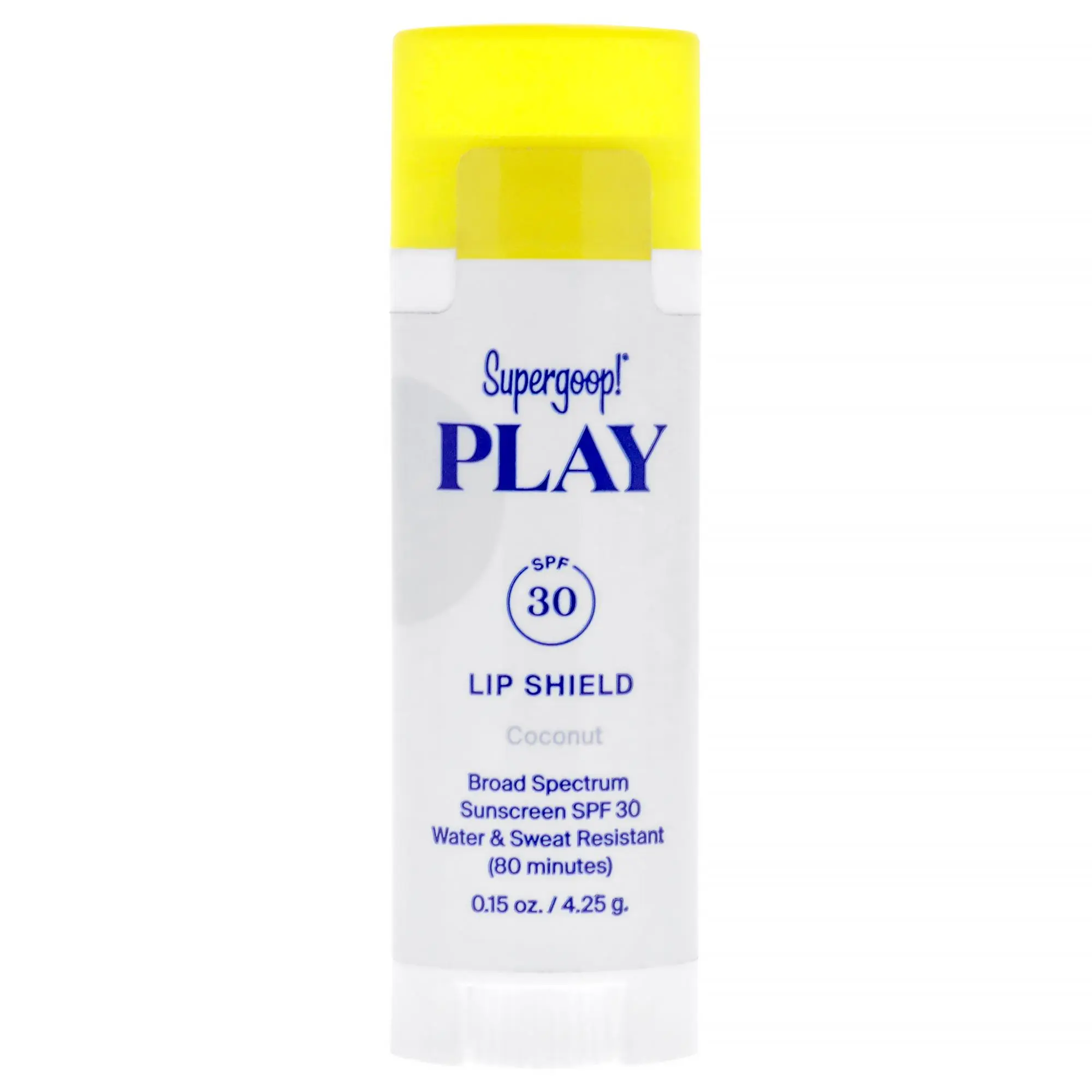 Supergoop Women's Play Coconut Lip Shield Sunscreen SPF 30 - 0.15 oz Lip Balm, 0.15Oz