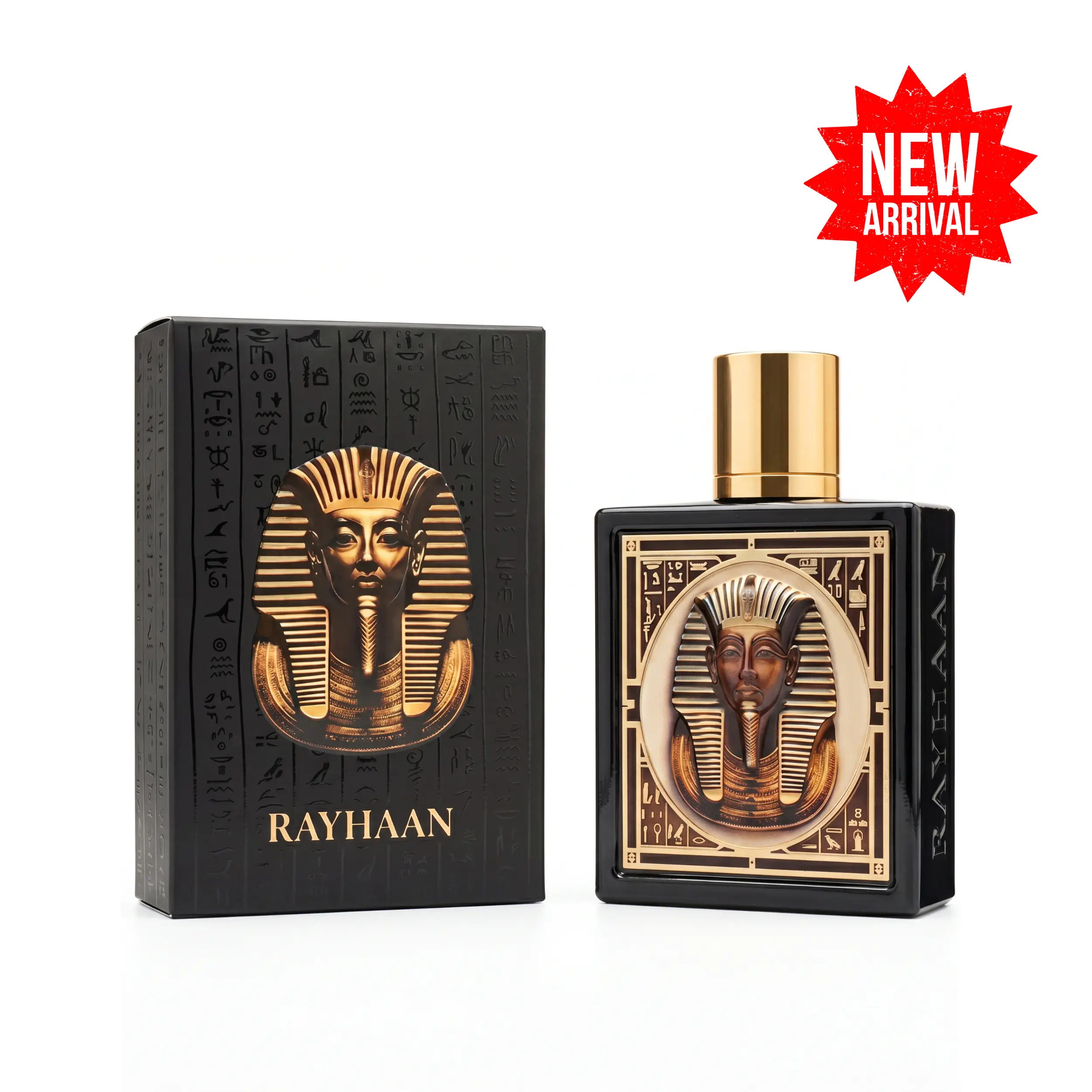 RAYHAAN Pharaoh Eau De Parfum (100ml) - Unisex EDP Fragranced Liquid Bottle Perfume, Rich Captivating Scent with Cognac & Vanilla, Luxurious Earthy Dark Wood Aromatic Warmth, Dark Wood Scents, Earthy Woody Fragrance, Edp Fragranced Perfume