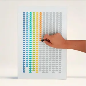 Jetsettermaps - Rainbow Goal Tracking Calendar - scratch off each day as you crush your goals