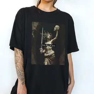 Cotton Short Sleeve T-Shirt Girls Will Be Girls Funny T-Shirts, Medusa With The Head Of Perseus Girl Power Shirts, Graphic Tee Cotton Shirts Comfort Fabric