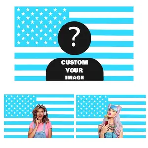 Custom Blue America Flag 40x60 inch Anti-Fading Custom image Flag Design Your Image Funny Flags for Outdoors Living Room Bedroom Wishing Banner Super Bowl Party Decor