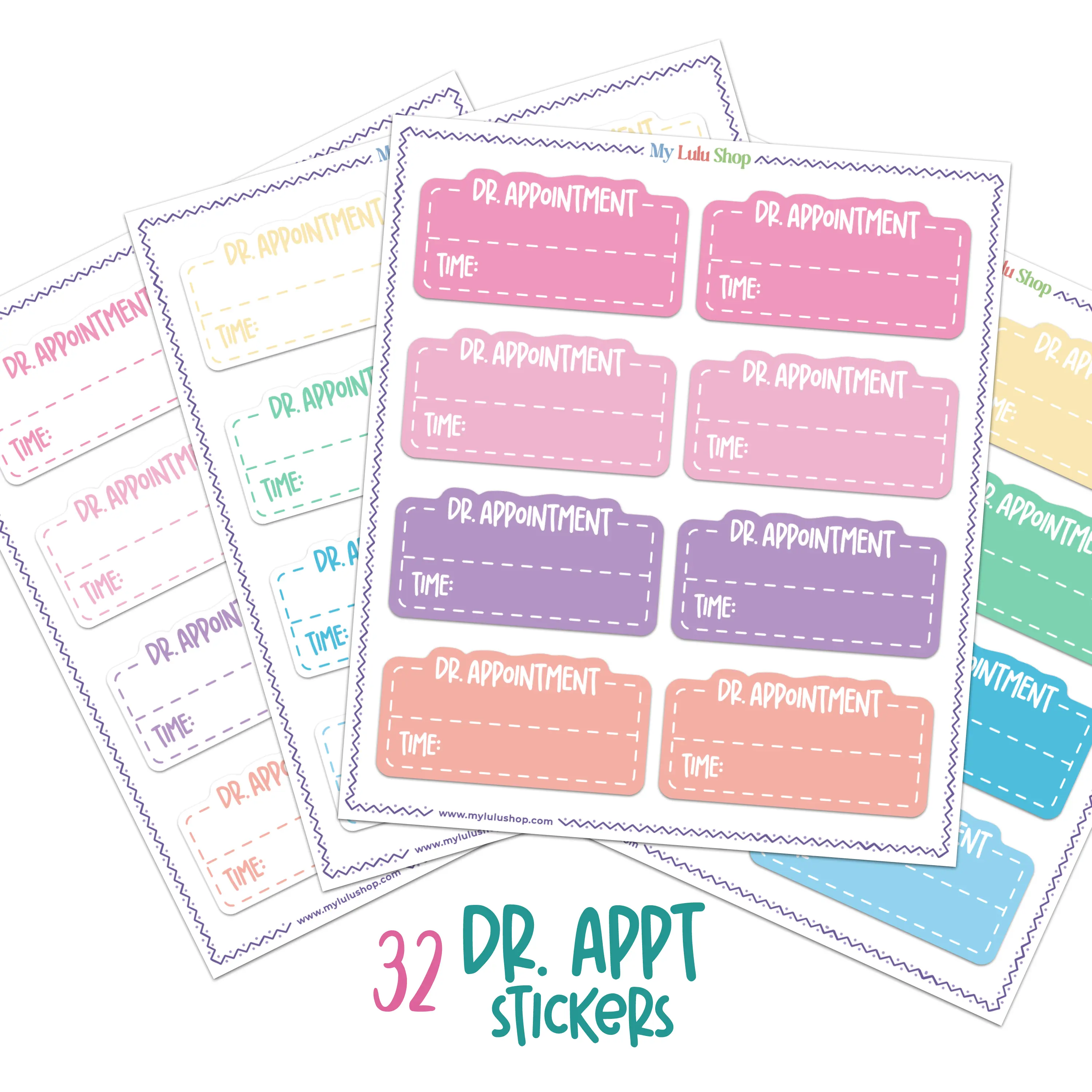 Doctor Appointment Planner Stickers for Calendars & Journals - 32 Cute Stickers on Premium Matte Vinyl - Perfect for Appointment Planning & Organization