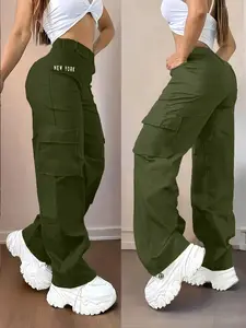 Women's casual cargo pants, Womenswear – medium stretch, high-waisted design with practical pockets