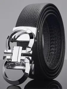 Stylish Men's Automatic Buckle Leather Belt, Comfortable Genuine Leather Waist Belt for Casual & Formal Wear, Perfect Valentine's & Spring Festival Gift, Casual Business Belt