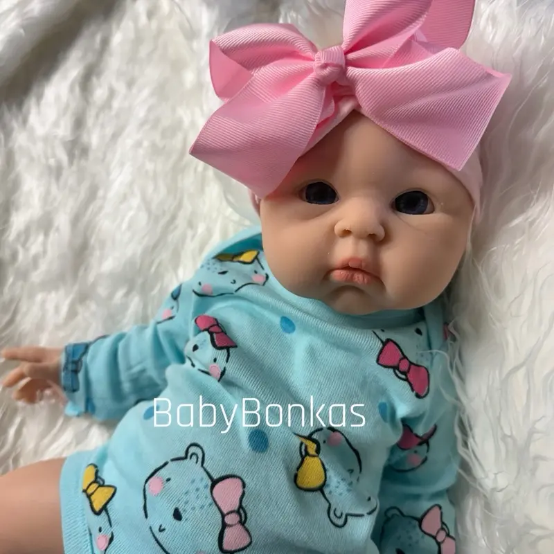 Lifelike Silicone Baby Doll with Open Mouth for Pacifier - 19 inches long