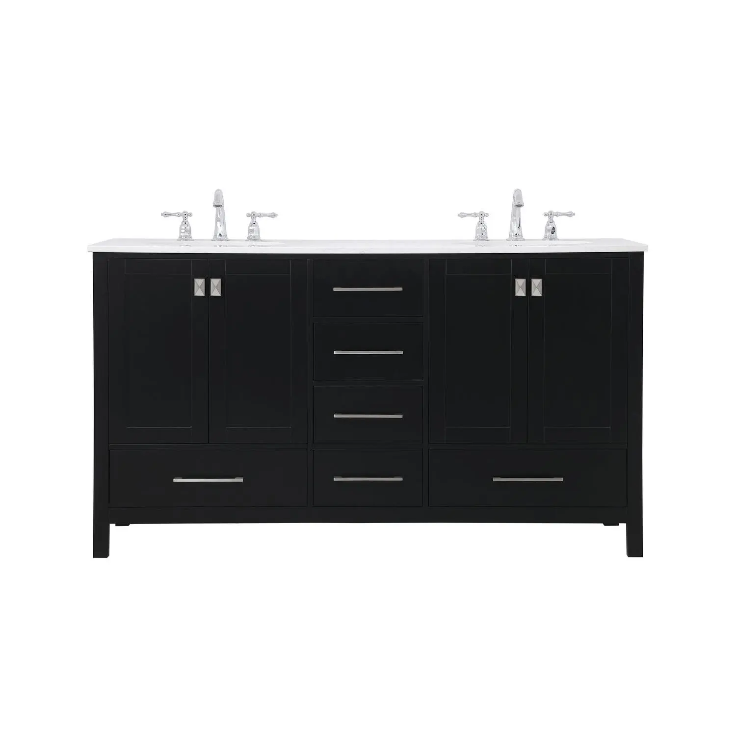 Irene Double Bathroom Vanity Black