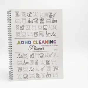 ADHD Cleaning Planner Daily Schedule & Focus Checklist Notebook A4 Size Cleaning Schedule and Checklist Organizer for Adults and Teens Daily Office Stationery Essential Plannerbook
