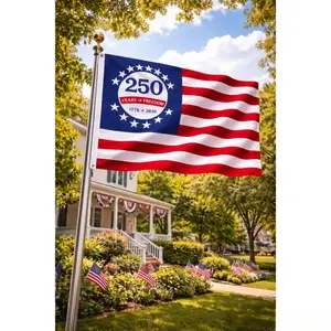 The 250th anniversary flag of the United States, the 2026 US commemorative flag, made of  high-strength nylon, suitable for both indoor and outdoor use, with a summery feel.