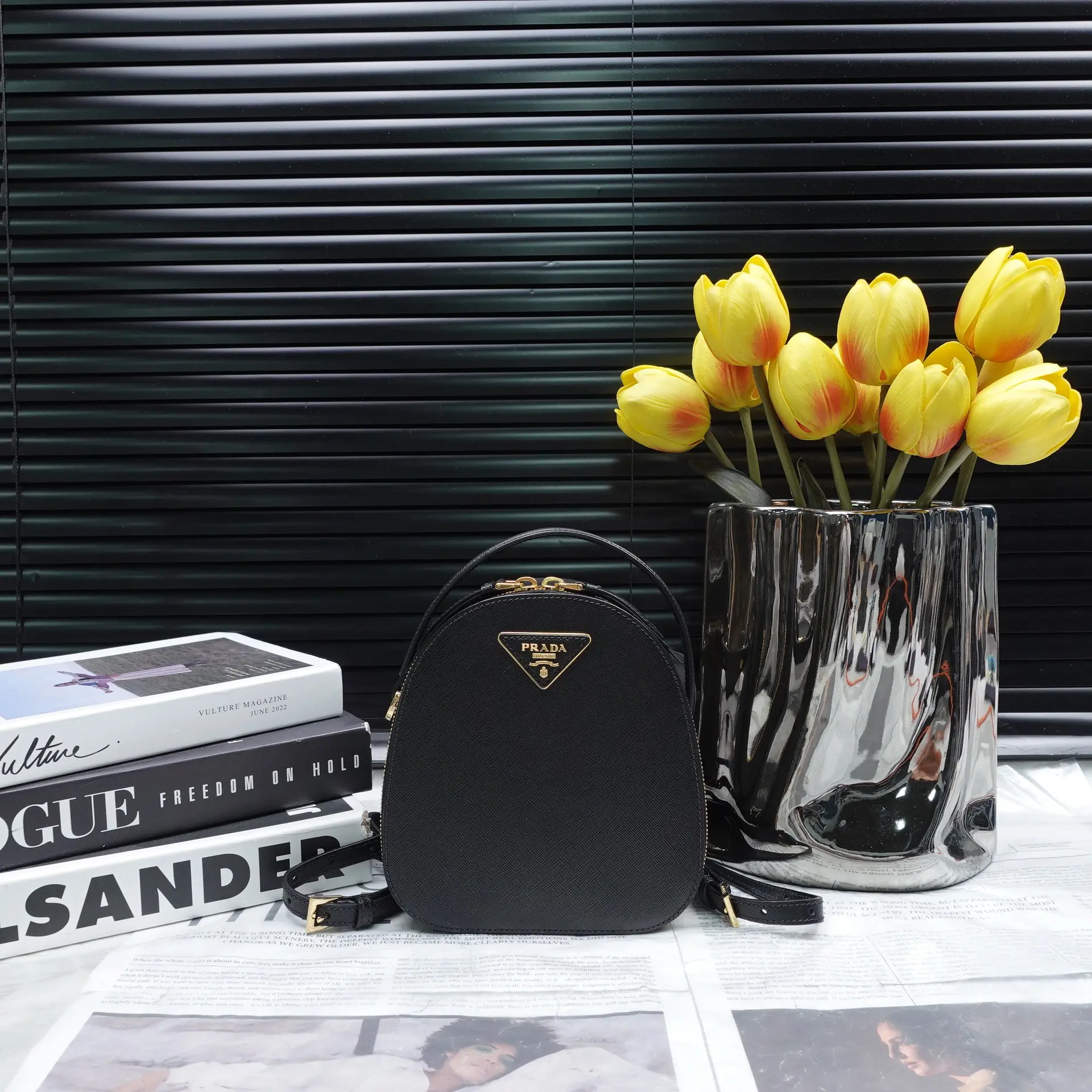 Pre-owned PRADA Calfskin Backpacks Black Backpack T10361917