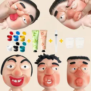 Popping Pimple Squishy  Fast-rebound Squeeze  with Funny Faces for Stress Relief and Fun Personalized Design Ultra-squishy Silicone with Non-Toxic colours Dye and Durable Tool, Perfect Easter & Valentine's Day Exchange Gift toy