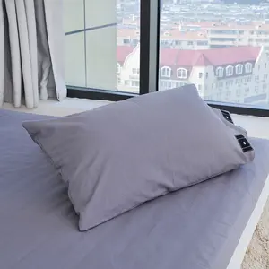 Grounding Pillowcase with15 Ft Grounding Cord 20x30in (Gray)