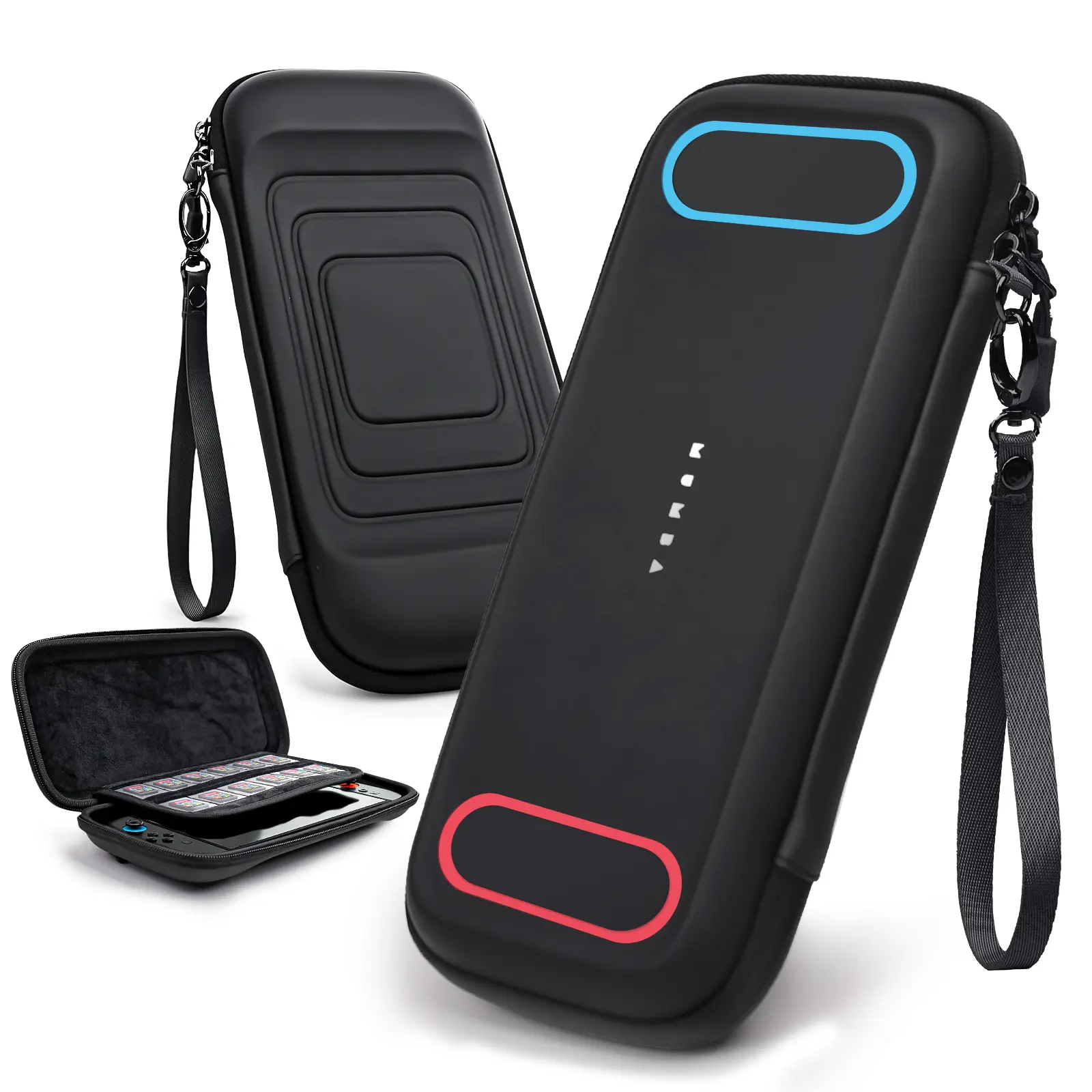 Mumba Shockproof Carrying Case for Nintendo Switch 2 Mini Version - 12-Slot Portable White Minimalist Carry Pouch, Protective Handbag with Console Accessories, Soft Interior & Wrist Strap