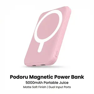 Power Bank - Ultra-Slim 5000mAh Mini Portable Charger | 3-in-1 MagSafe Magnetic Battery Pack | PD 22.5W Fast Charging | Credit Card-Sized Compact Design | Compatible with iPhone 17 Pro Max/17 Air/16/15/14/13/12, iPad Multi-Port