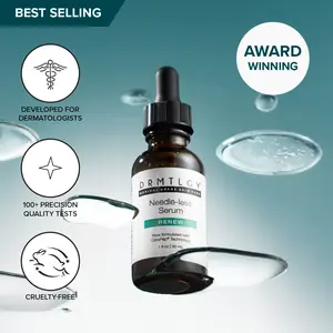 DRMTLGY Needle-less Serum 1oz with Peptides and Hyaluronic Acid Gentle Skincare