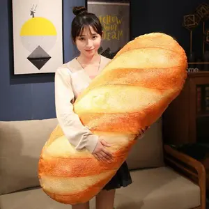 100% New and High Quality French Bread Stuffed Pillow - Unisex Printed Food Peluche, Huggy Wuggy Toy, Bedroom Decorative Item, Party Prop, Sleeping Companion Gift