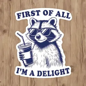 Humorous Vinyl Waterproof Stickers, Car Decals, Bear Design, Perfect for Notebooks, Cups, Cars, Phones, Helmets, Windows, Walls, Back to School