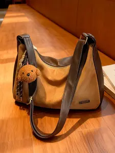 New Versatile Retro Large Capacity Fashion Shoulder Crossbody Bag, Stylish Small Batch Trendy Casual Tote, Pu Tote Satchel for Outdoor Use