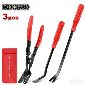 3 Pcs Auto Clip Pliers Set & Fastener Remover Car Trim Rivet Removal Pry Tool Repair Kit with Storage Bag for Automotive Door Panel