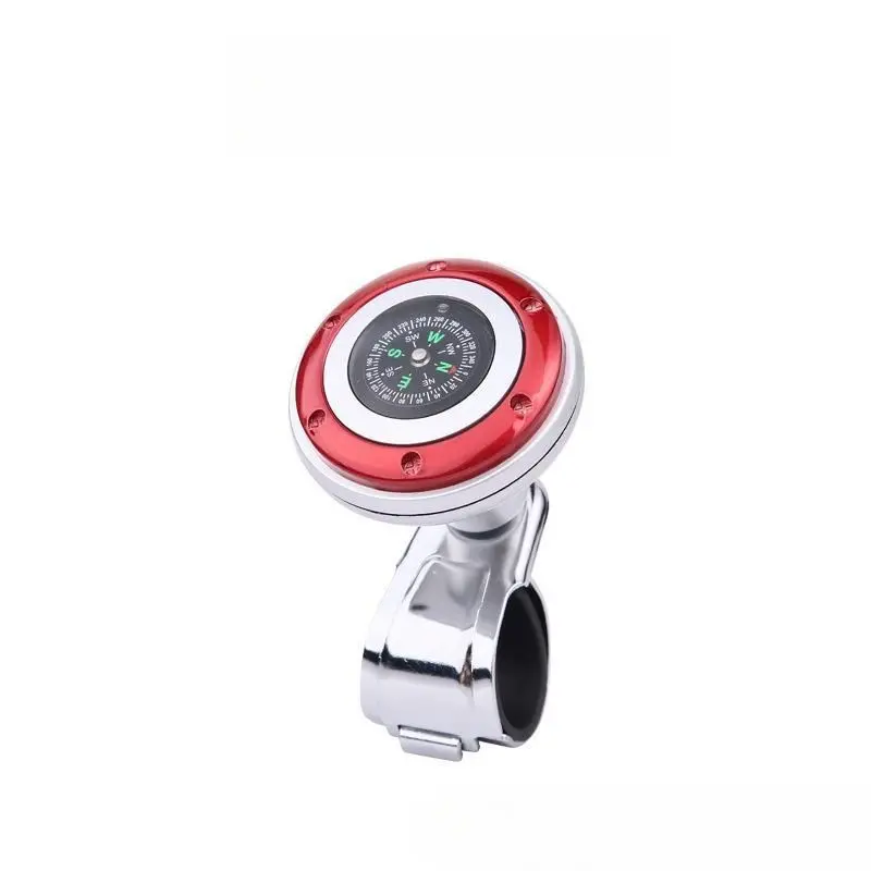 Car Steering Wheel Spinner Knob with Built-in Compass, 360° Rotation Power Handle Booster, Universal Vehicle Steering Aid Knob