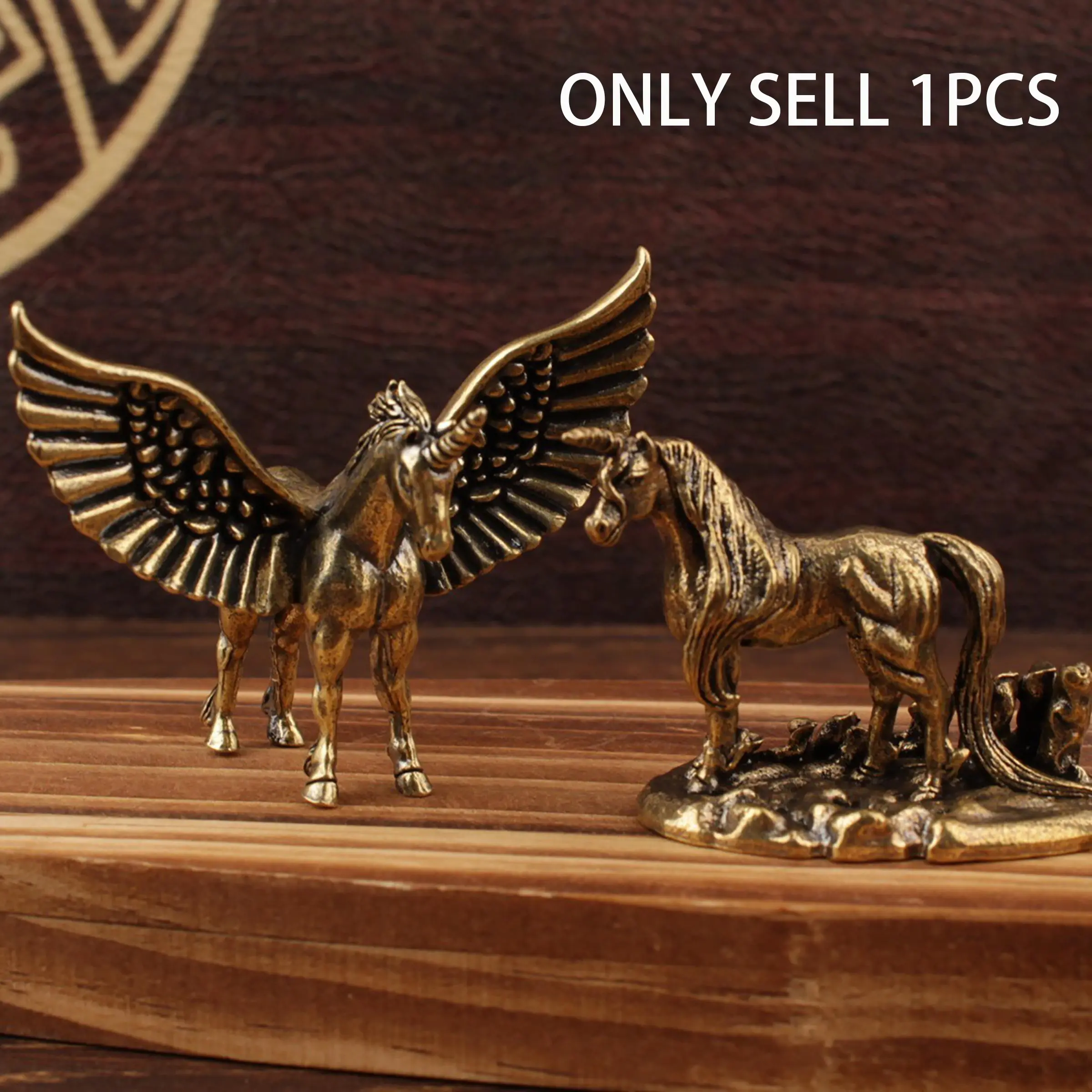 Unicorn Pegasus Figurine, Metal Creative Vintage Craft Decorative Ornament, Unique Home Office Decoration Gift Idea, Solid Metal Decor, Heavy Metal Figurine, Statues, Home Decor Accessories, Statue Figurines, Decorations And Ornaments, Figure Decor