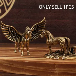 Unicorn Pegasus Figurine, Metal Creative Vintage Craft Decorative Ornament, Unique Home Office Decoration Gift Idea, Solid Metal Decor, Heavy Metal Figurine, Statues, Home Decor Accessories, Statue Figurines, Decorations And Ornaments, Figure Decor