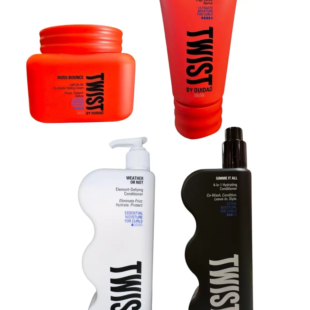 Hydration-TWIST BY OUIDAD-Ultimate Moisture for curls-All in one Conditioners-Co Wash-Conditioner-Leave in-Style-Haircare-Ultimate Hydration