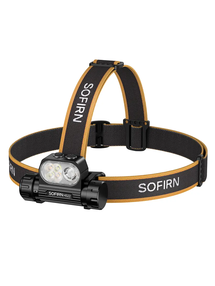 Sofirn HS22 Headlamp - 2500 Lumens Ultra-Bright, Adjustable Color Temperature, IP66 Waterproof, Emergency Rechargeable, Adjustable Brightness, Battery-Powered Cordless, Clip-On Portable Headlamp for Camping, Hiking, Emergency Rechargeable Headlamps, Adjus