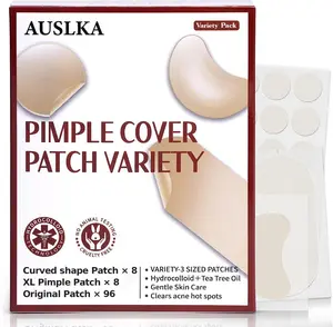 AUSLKA Hydrocolloid Patches (112 Count) - Hydrocolloid Spot Cover - Zit Stickers for Face and Skin,Vegan-friendly and Not Tested on Animals