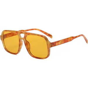 Retro sunglasses for men and women, classic, vintage from the 70s, rectangular, oversized, square