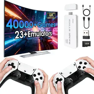 40000+ Games Wireless Retro Game Stick, Vintage Game Stick HD Output System, 2.4G Wireless Controllers, 128G TF Card for All Ages