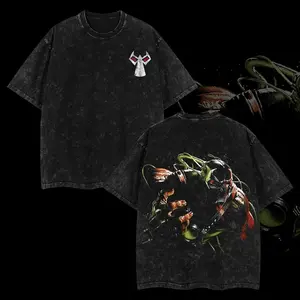 Superstyle Supervillain Bane The Man Who Broke the Bat - Heroverse Comics Edition Double Printed Oversize Lightweight Acid Tee TV Series Graphic Design Top Cotton Streetwear Comic Superheroes T