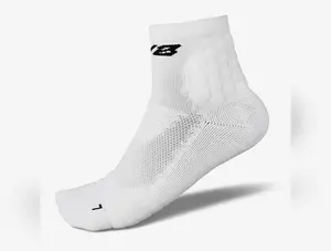 We Ball Sports Padded Athletic Quarter Socks - Compression, Crew, Elastic, Sports Fit Socks with Polyester Fabric (White)