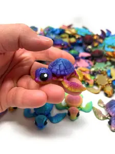Gocutouts Baby Turtle Figures - Bulk Packs 3d Printed in Assorted Colors