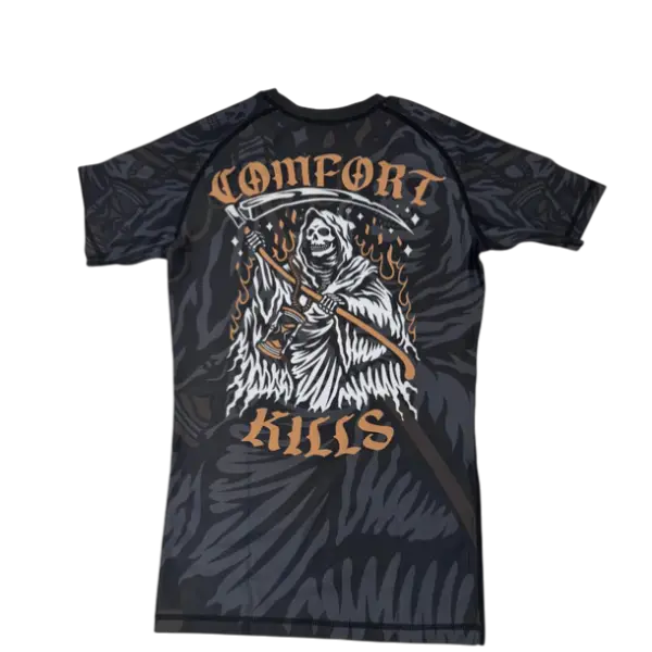 Butterfly X Comfort Kills Rash Guard - Summer Wear, Moisture-Wicking, Breathable, Compression Fit for MMA & Grappling
