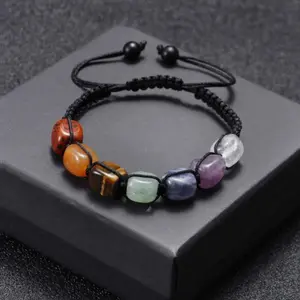 2026 New Birthday & Holiday Gift Natural Stone Bracelet – Adjustable Unisex Exquisite Jewelry, Trendy All-match for Party/Daily Wear, Great for Thanksgiving