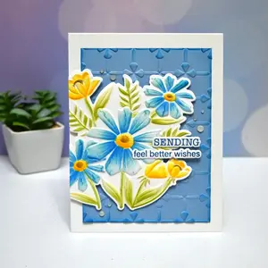Thank You Bouquet 3D Folder and Stencil Bundle  by Wendy Vecchi