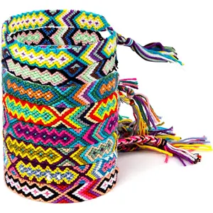 8 Woven Friendship Bracelet, Nepal Style Woven Bracelets Braided Friendship Bracelets for Women Men and Teens Handmade