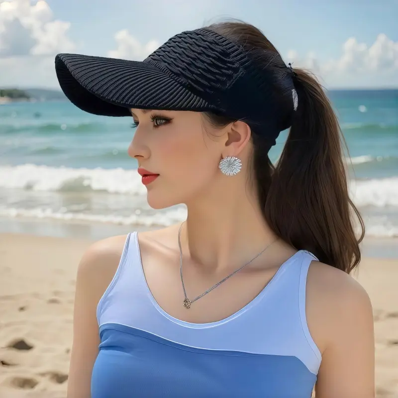 2026 Women's  Summer Korean Style Large Brim UVProtection Beach Hat Washable Cloth, Foldable Sports &Outdoor Vacation Accessory