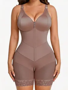 1 Count Women Colombian Shapewear Bodysuit  With V-Shaped Belt, Fajas, Tight-Fitting Hourglass Adjustable Shoulder Strap Body Shaper, High Compression Shaping Girdles, Tummy Control & Butt Lifting Jumpsuit, Suitable for Daily, Sport, Yoga, Underwear