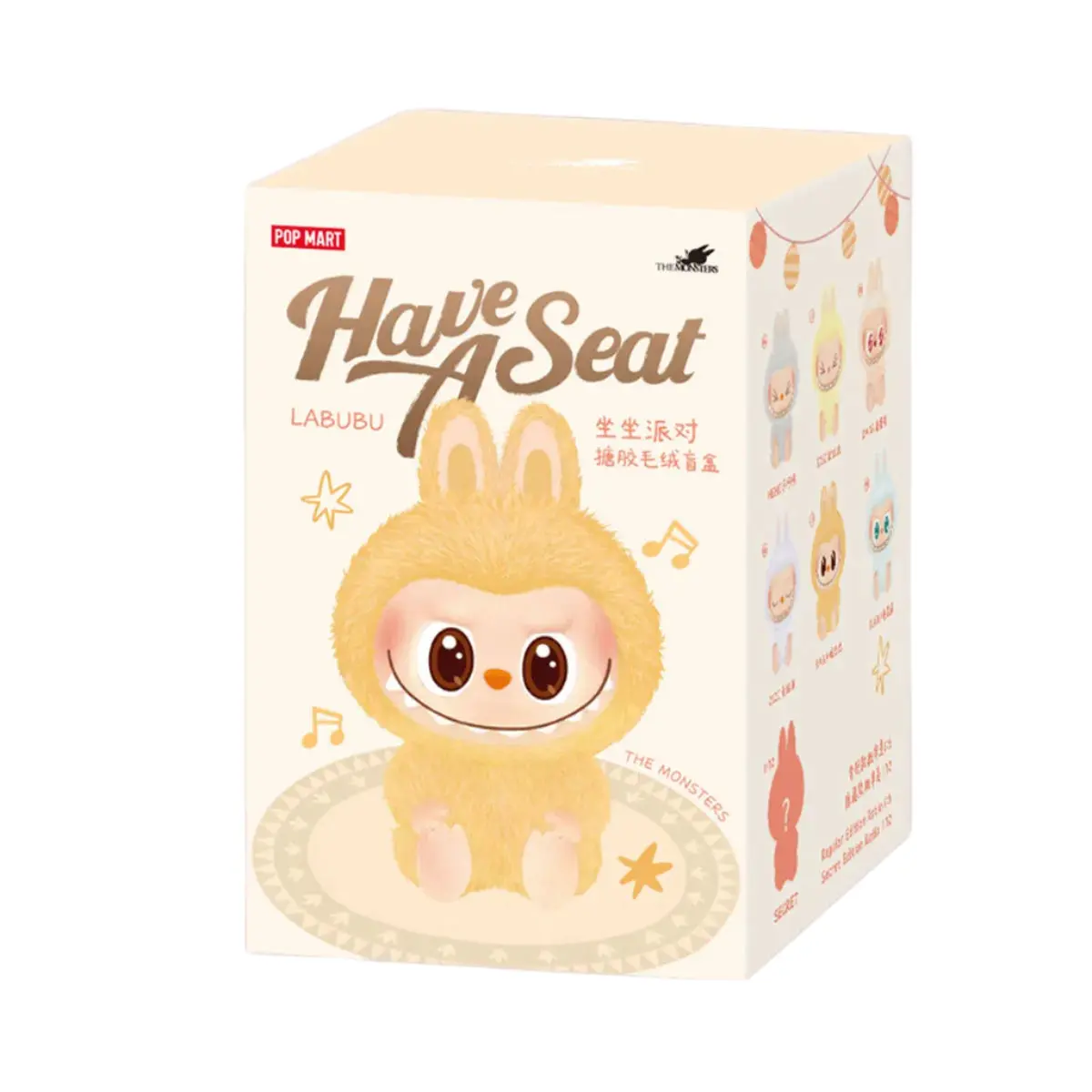 Pop Mart Labubu The Monsters Have a Seat Sealed Vinyl Plush Blind Box - 100% Authenticity Guaranteed, Cool Keychains, Bag Pendant for Art Toy Collectors with Hehe, Duoduo (Secret) Rare Chance