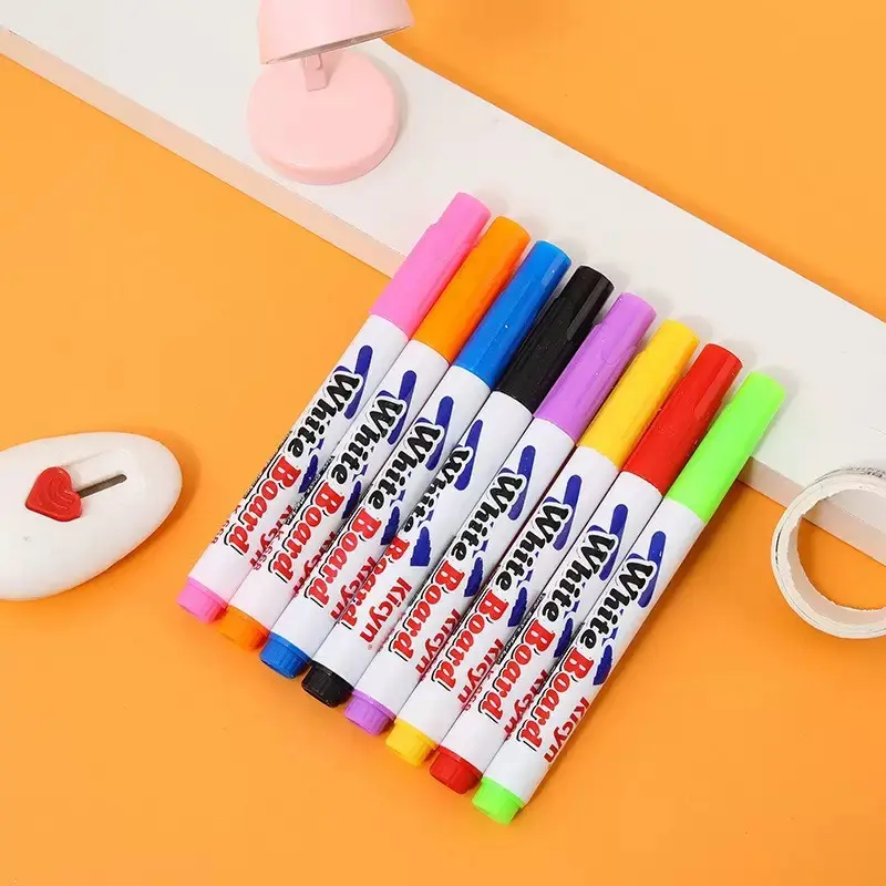 Water Floating Paint Pens, 8/12 Colors Low-Odor Markers for DIY Floating Art, Kids Crafts & Family Activities
