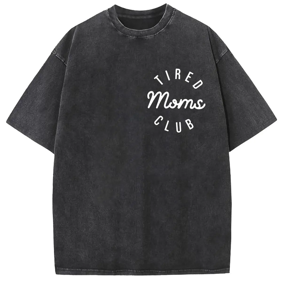 Oversized Acid Wash T Shirt Womens Vintage Cotton Graphic Tee Crew Neck Short Sleeve Streetwear Summer Casual